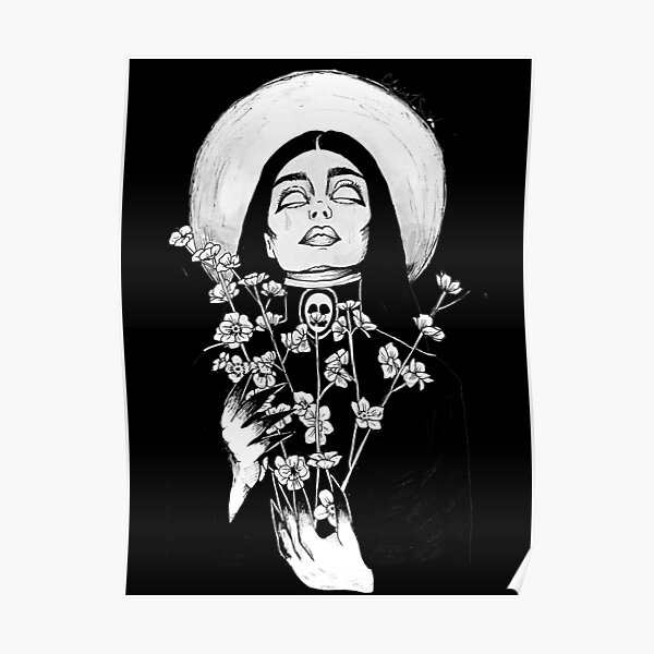 Luna With Periwinkle (black) Poster