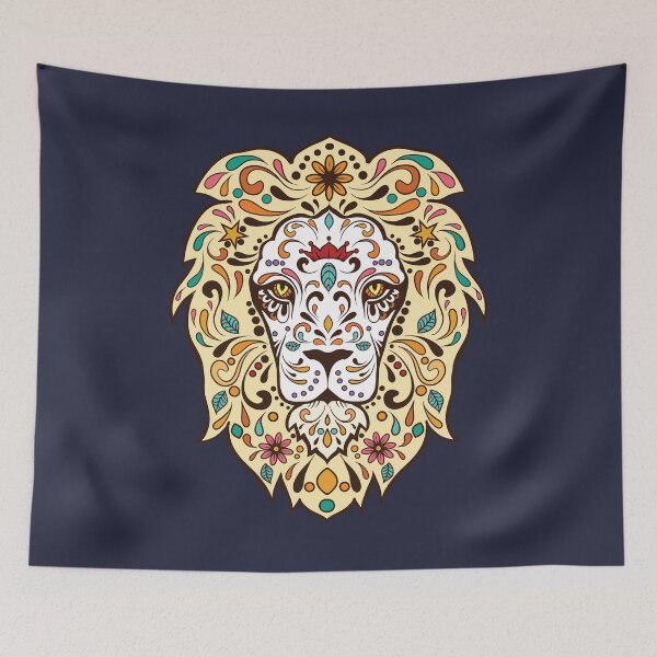 Item preview, Sugar Skull Lion Day of the Dead designed and sold by tpixx.