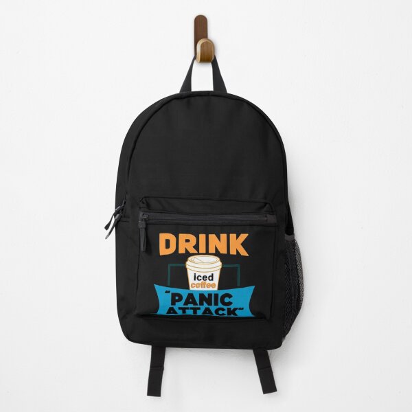 Item preview, Drink Iced Coffee, Panic Attack - Plain Text With Cup Of Iced Coffee designed and sold by leo121687.