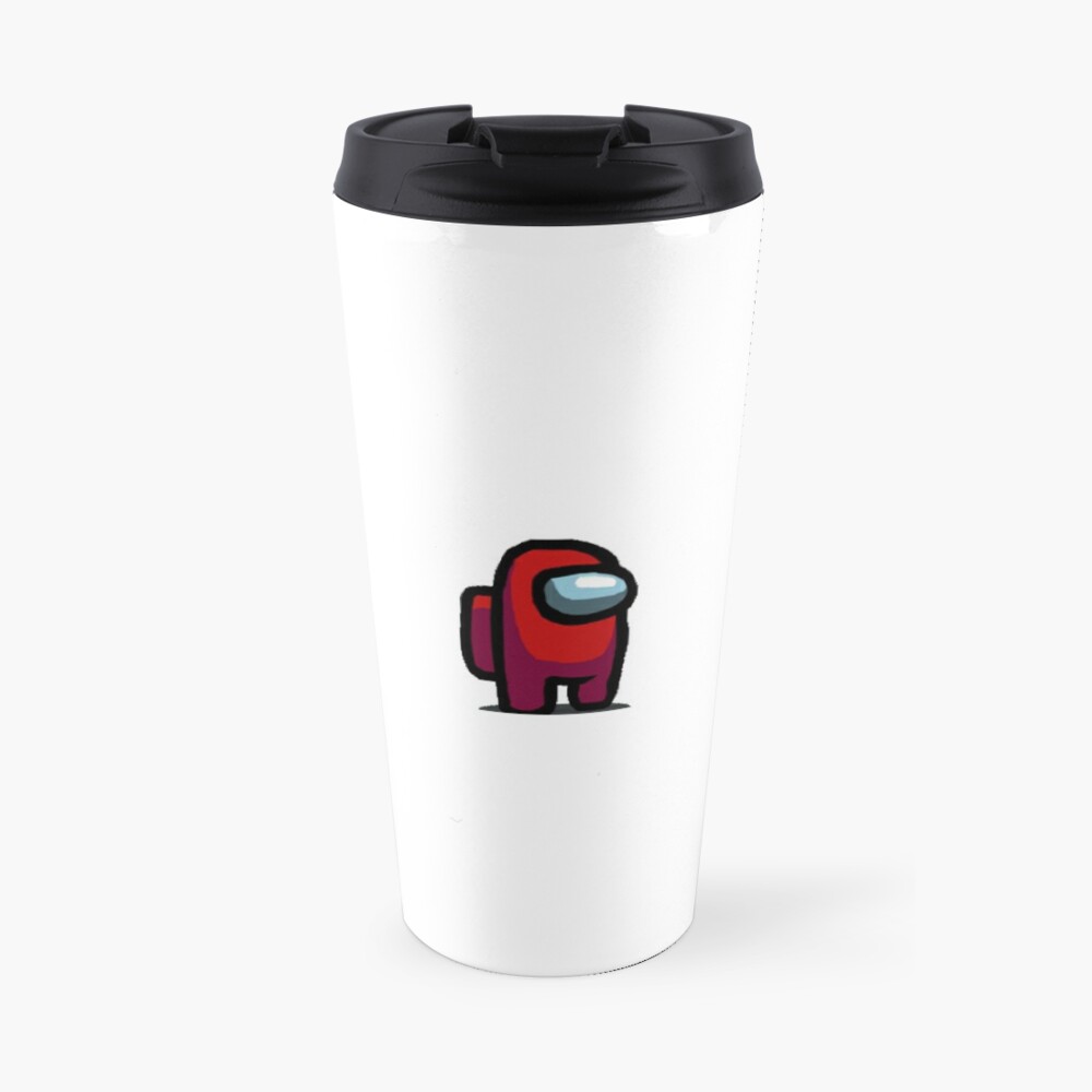 Among Us Red Character Travel Mug By Metal Designs Redbubble