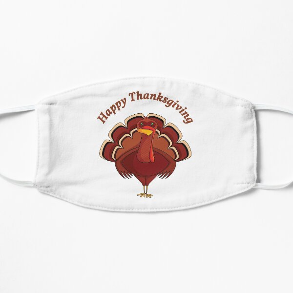 Happy Thanksgiving Design Flat Mask