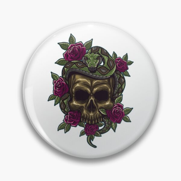 Item preview, Skull With A Snake And Roses designed and sold by JTS STORE.