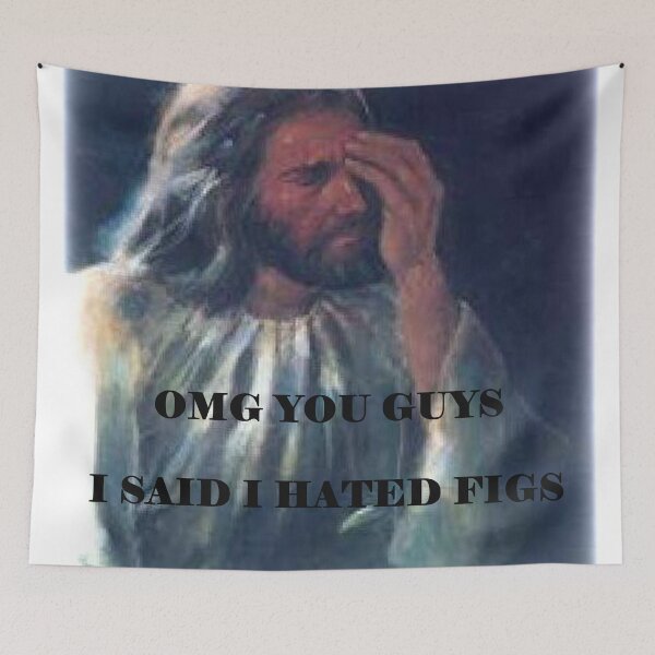 Item preview, OMG You Guys I Said I Hated Figs LGBT Jesus Meme designed and sold by LuckyKermit.