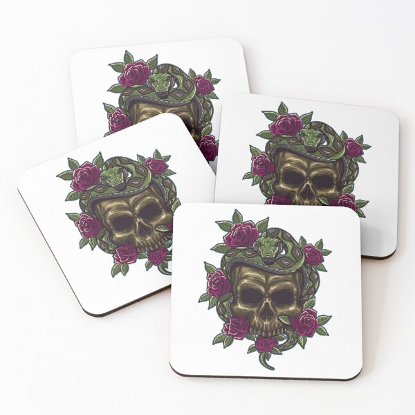 Item preview, Skull With A Snake And Roses designed and sold by JTS STORE.
