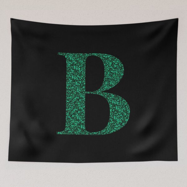 Item preview, Letter B Emerald Dark Green Glitter Effect Alphabet designed and sold by Sour Soul.
