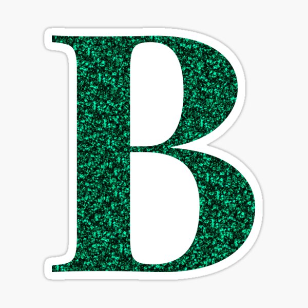 Green color Letter B Sticker for Sale by WECreations