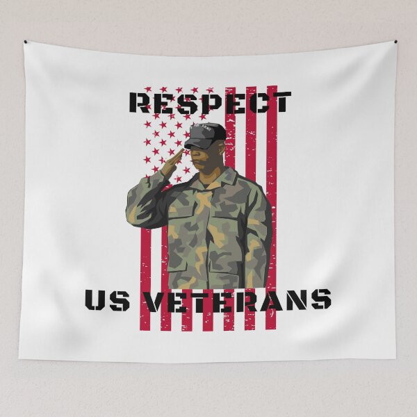 Item preview, Respect US VETERANS (Black) designed and sold by Wanderers'  Arcadia.