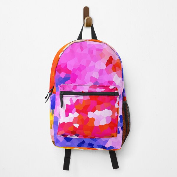 Item preview, Colorful Rainbow with Pink Abstract Modern Stained Glass designed and sold by wenarts.
