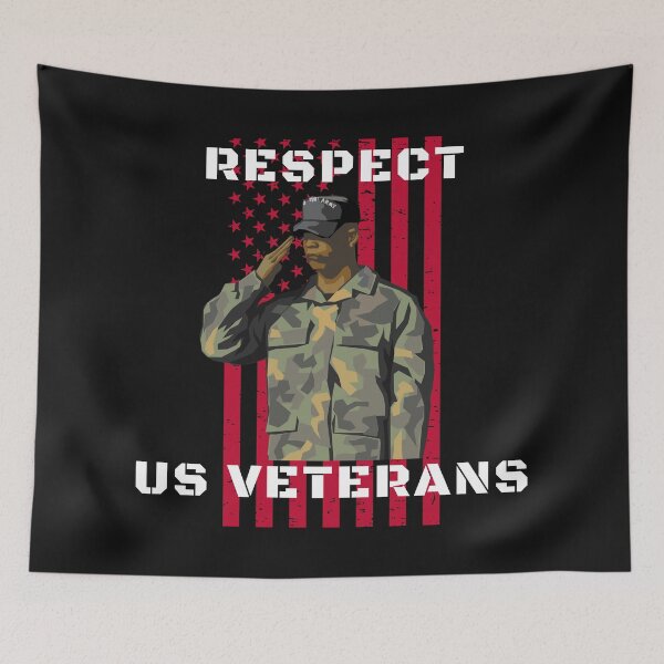 Item preview, Respect US VETERANS (White) designed and sold by Wanderers'  Arcadia.