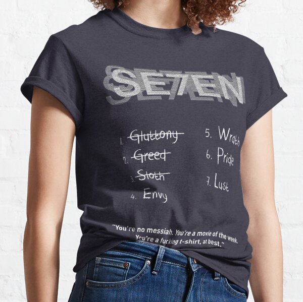 Se7en directed by David Fincher with Brad Pitt and Morgan Freeman , 1995 Classic T-Shirt