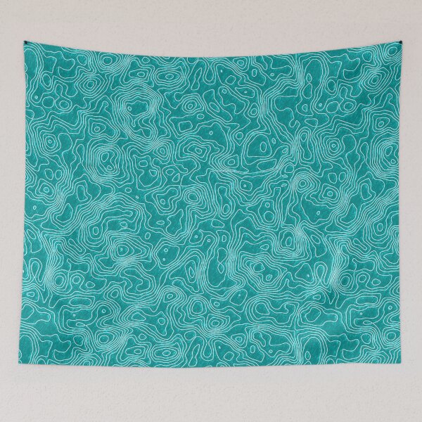 Item preview, Blue Sketch Topo Map designed and sold by hk2001.