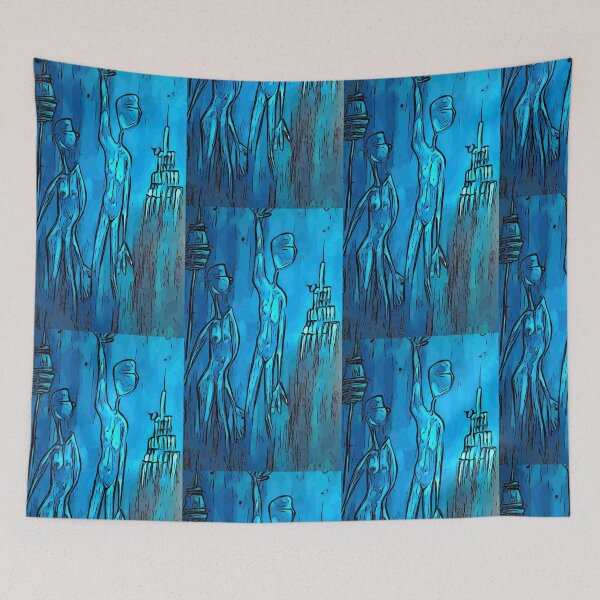 Item preview, Surreal Blue Dystopian future designed and sold by Gregredfern.