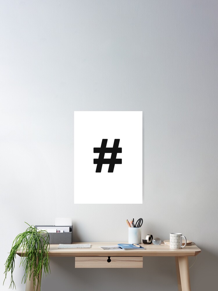 Thumbnail 2 of 3, Poster, Hashtag Black designed and sold by Iby22.