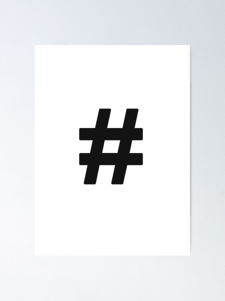 Thumbnail 1 of 3, Poster, Hashtag Black designed and sold by Iby22.