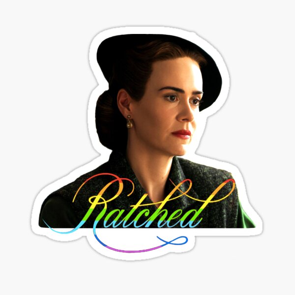 "Sarah Paulson as Mildred Ratched, rainbow" Sticker by fleurtje Redbubble