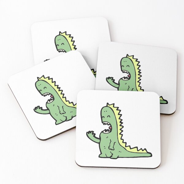 Item preview, Miss Neon Green Jagged Back Dino Monster designed and sold by wildflowerperks.