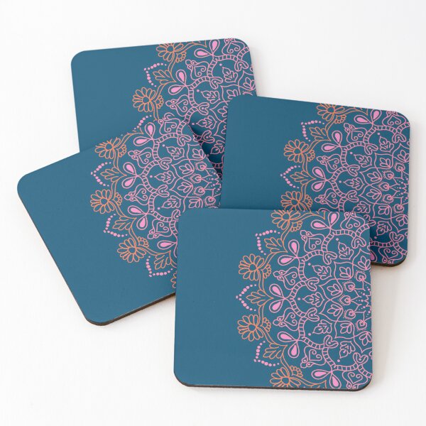 Item preview, Modern Boho Mandala Medallion in Teal designed and sold by OpalEllery.