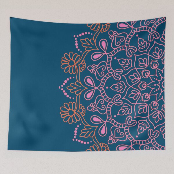 Item preview, Modern Boho Mandala Medallion in Teal designed and sold by OpalEllery.