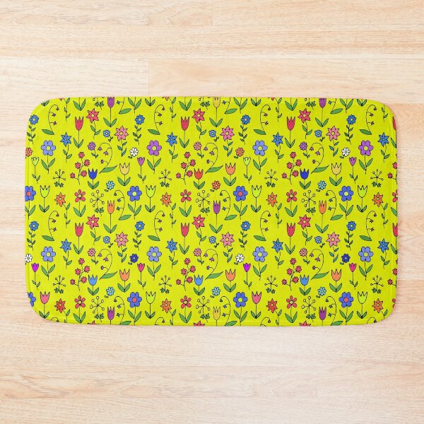 Item preview, multicolor abstract print with flowers leaves and berries designed and sold by NikaAstra.