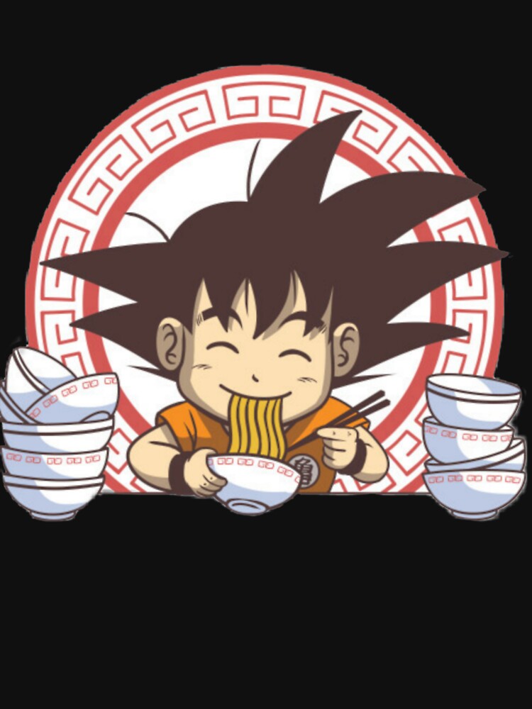 dragon ball z goku eating noodles