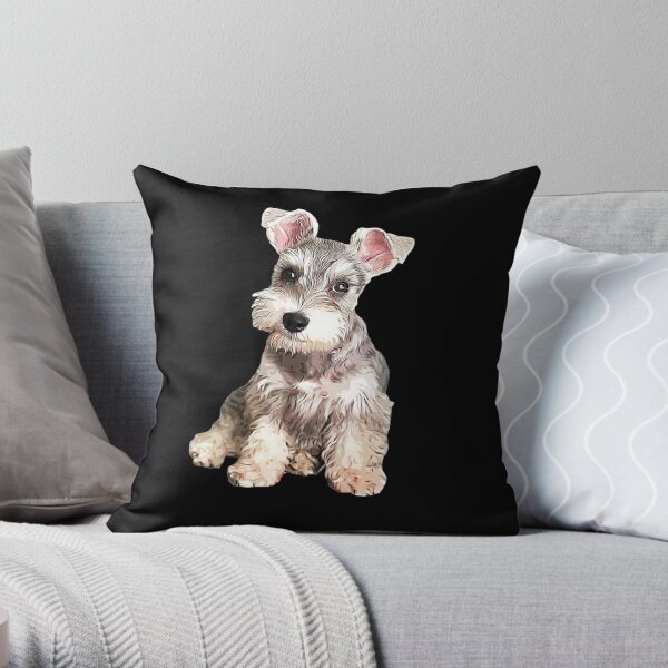 Throw Pillows By Marley Ungaro Giant Schnauzer Aqua