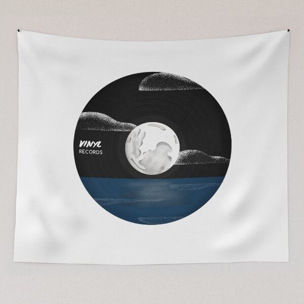 Item preview, Vinyl Record Artwork Moon Water designed and sold by jacks-tees.