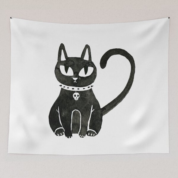 Item preview, Halloweeen Scary Black Cat designed and sold by JaSchlog.