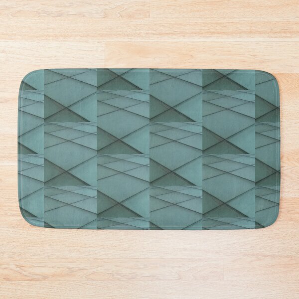 Item preview, Modern, glass walkway. Doha, Qatar. Diamond shape pattern, blue green opaque glass, darker borders designed and sold by JellyBeenzz.