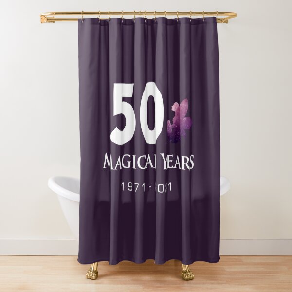 50 Magical Years - Fairy (White Text) Shower Curtain