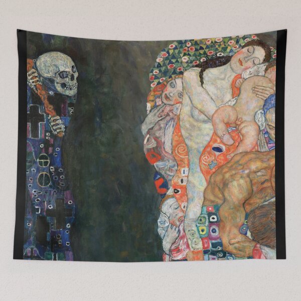 Item preview, Death and Life by Gustav Klimt - Art Nouveau Symbolism designed and sold by Bebichic.