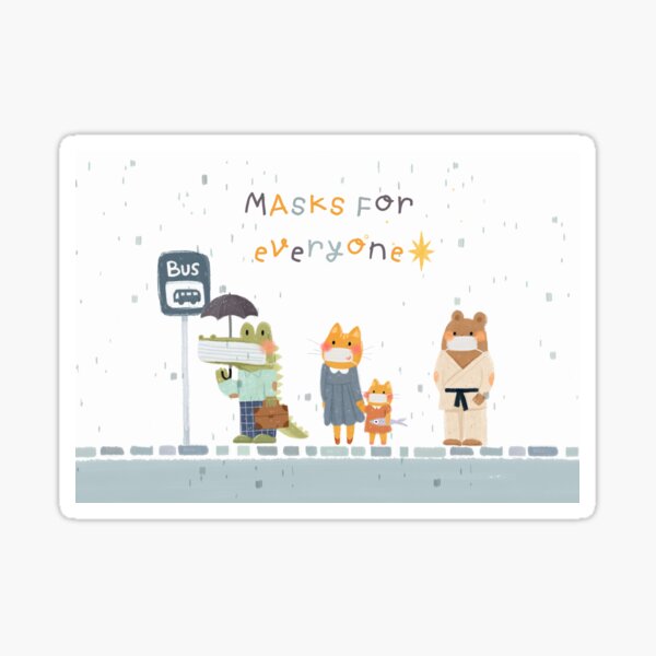 masks for everyone! Sticker