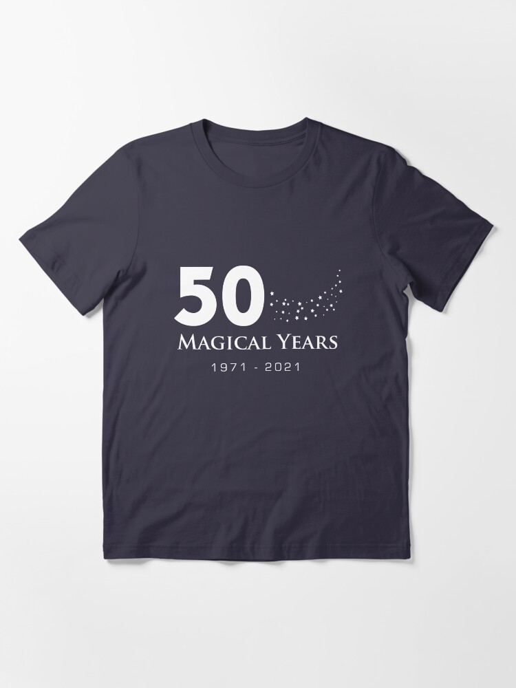 Alternate view of 50 Magical Years - Stars (White Text) Essential T-Shirt