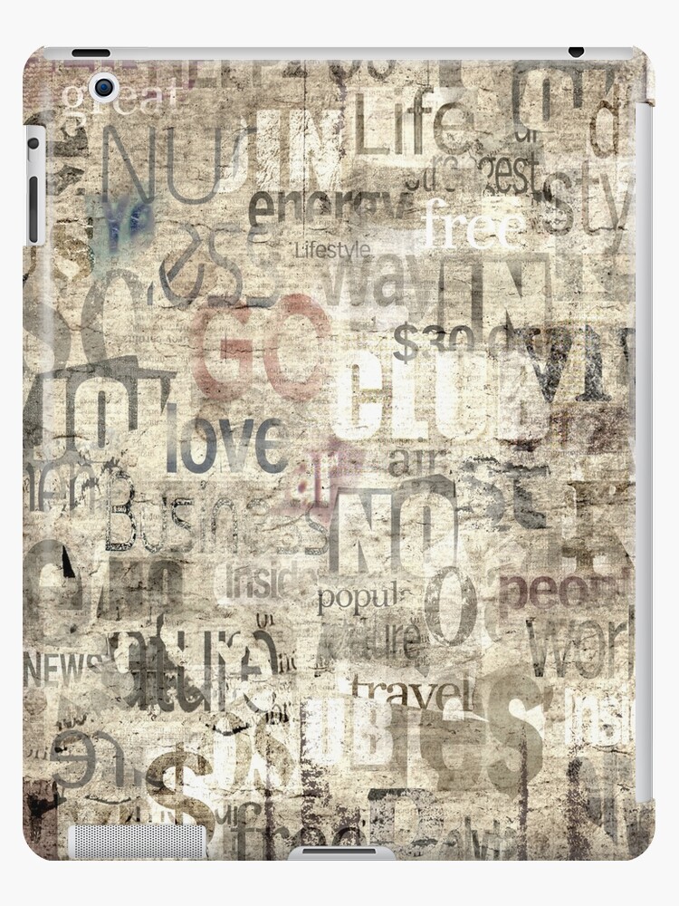 Vintage old newspaper paper London grunge collage sepia background Art  Print by Home Addictive