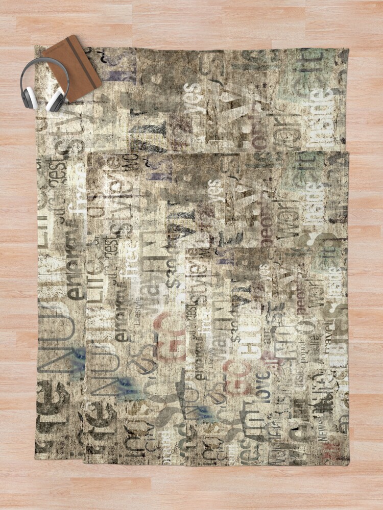 Old grunge unreadable vintage newspaper paper texture seamless