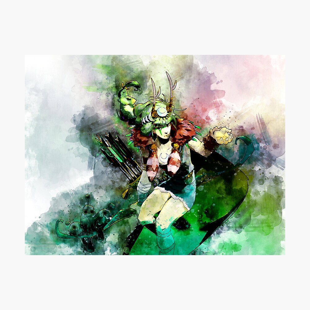 Artemis Hades Game Watercolor Poster By Stylizing4you Redbubble