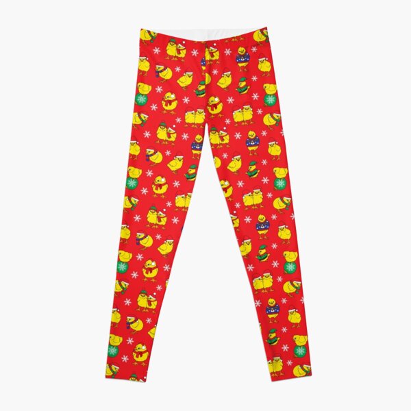 Cute Christmas Chicks Pattern Leggings