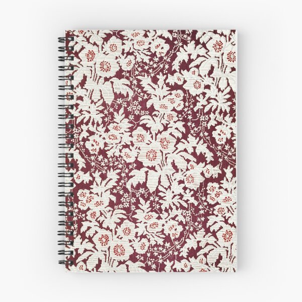 Item preview, Burgundy silk by Digby Wyatt | Vintage English Fabric designed and sold by Bebichic.