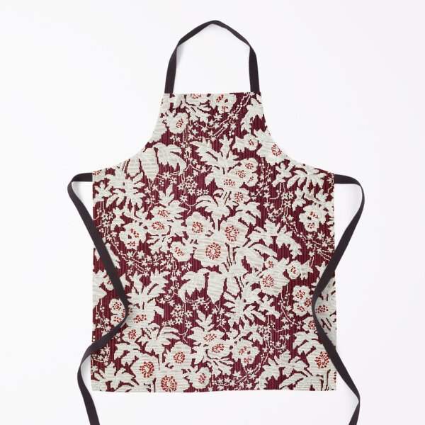 Item preview, Burgundy silk by Digby Wyatt | Vintage English Fabric designed and sold by Bebichic.
