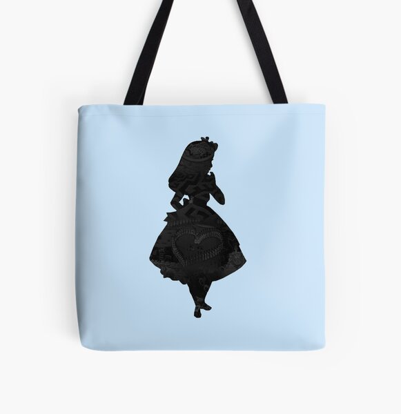 Alice in Wonderland Silhouette Tote Bag