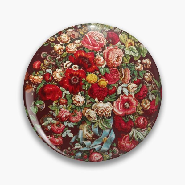 Item preview, Chintz pattern by Digby Wyatt | Red Opulent Vintage English Floral Pattern Painted designed and sold by Bebichic.