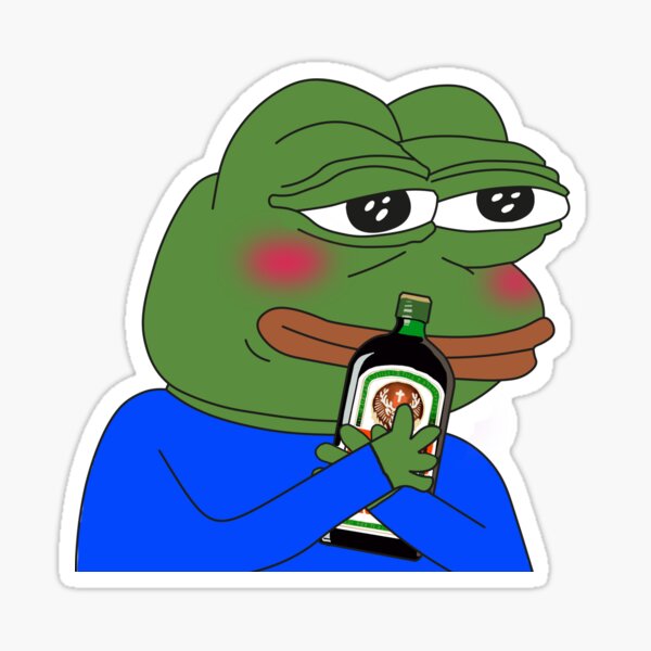 Pepe el sapo jägermeister Pegatina