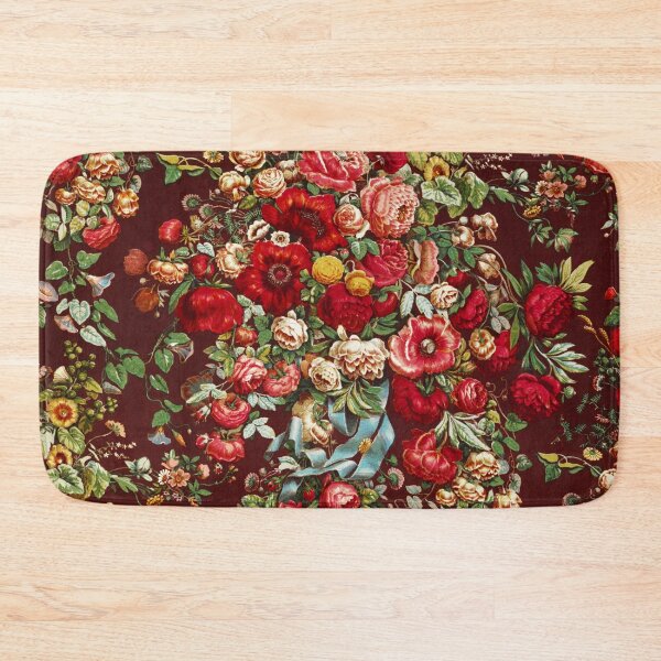 Item preview, Chintz pattern by Digby Wyatt | Red Opulent Vintage English Floral Pattern Painted designed and sold by Bebichic.