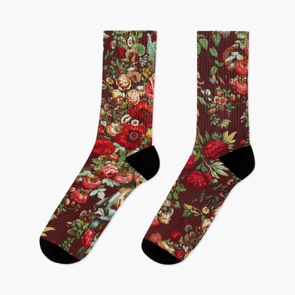 Item preview, Chintz pattern by Digby Wyatt | Red Opulent Vintage English Floral Pattern Painted designed and sold by Bebichic.