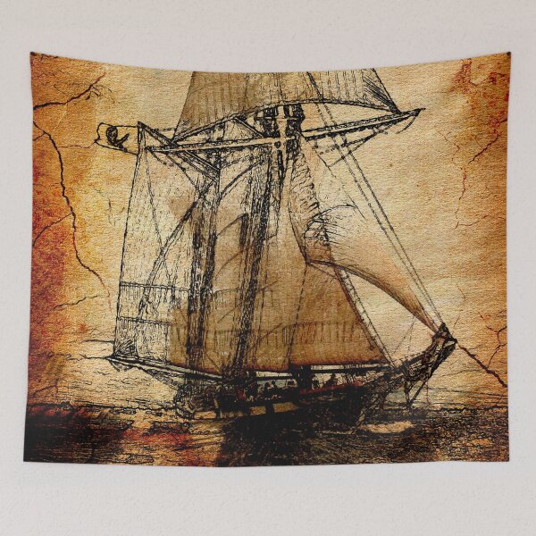 Item preview, Old Sailing Ship designed and sold by CatCoconut-Art.