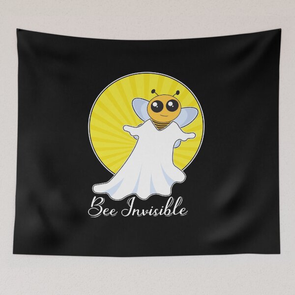 Item preview, Black Bee Invisible boo bee Halloween design designed and sold by anins-azuree.