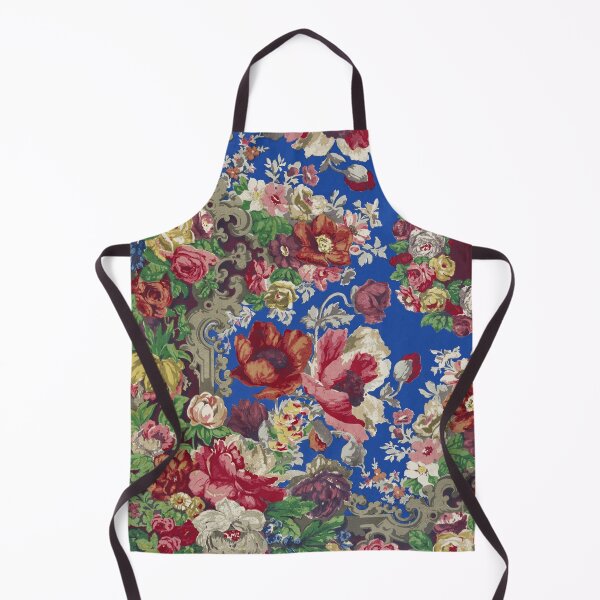 Item preview, Floral Antique Painting by Digby Wyatt | Blue Opulent Vintage English Floral Pattern Painted designed and sold by Bebichic.