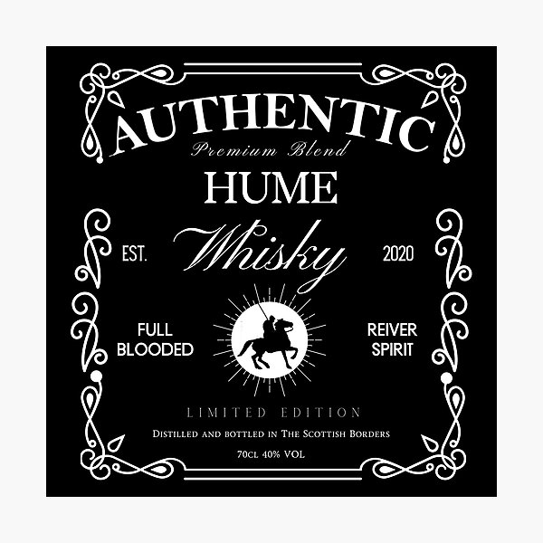 Item preview, HUME Whisky Label | Border Reivers designed and sold by yourscotborders.