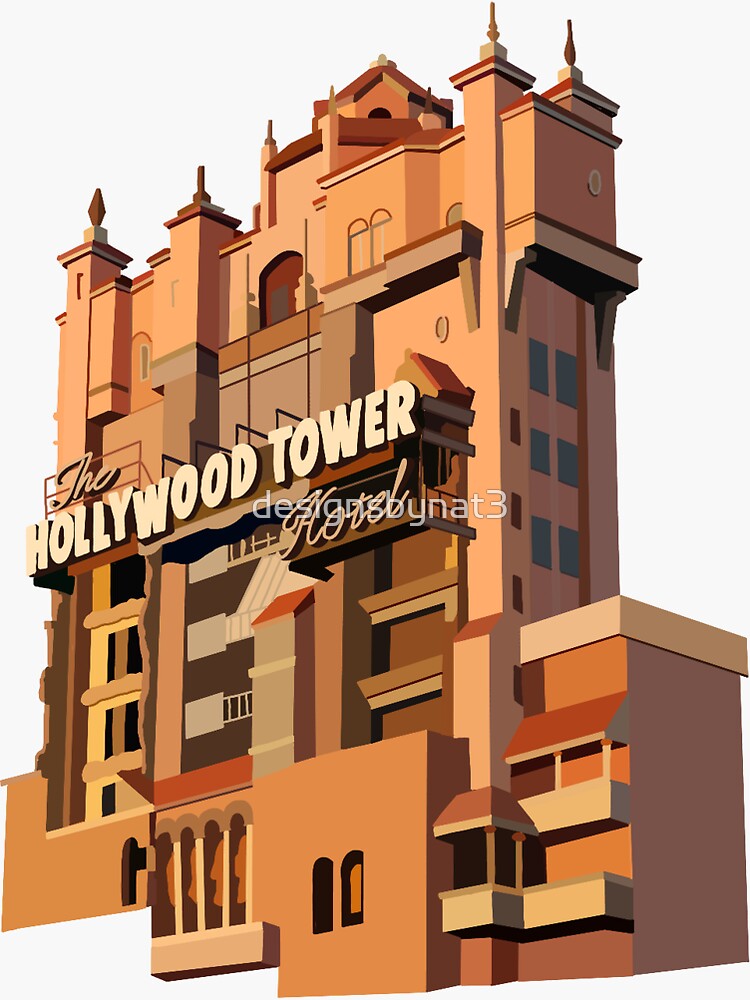 "Hollywood Studios Tower of Terror Building" Sticker for Sale by
