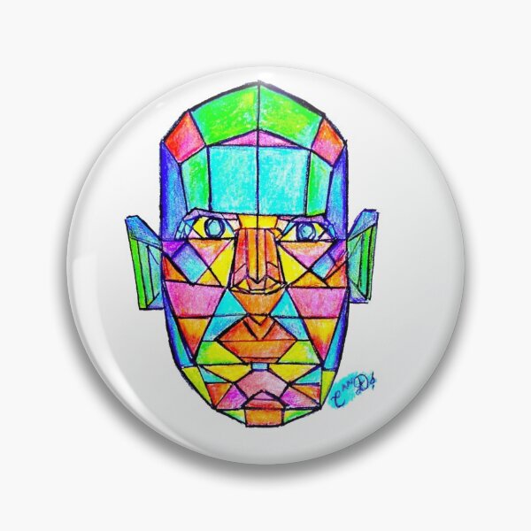 Item preview, Colorful Face Print, geometric art designed and sold by CanDo20.