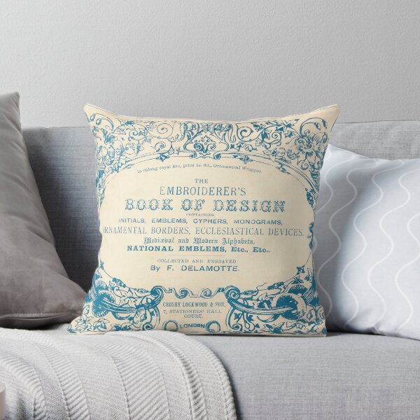 The Embroiderer's Book of Design Throw Pillow